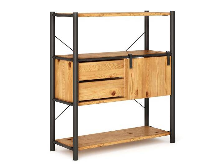 LIVERPOOL 4er Regal-Kombi, Highboard aus Massivholz von Möbel-Eins