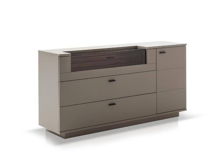LUZERN Sideboard, Material Dekorspanplatte, basaltfarbig / von Möbel-Eins
