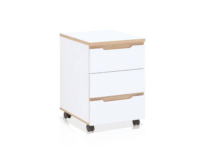 MAILAND Rollcontainer II, Material Dekorspanplatte, Weiss von Möbel-Eins