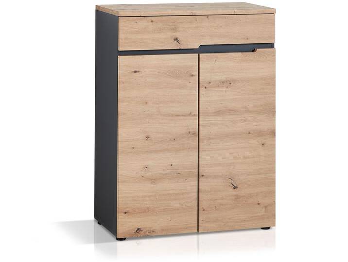 MAILAND Schuhschrank, Material Dekorspanplatte, Artisan Eiche von Möbel-Eins