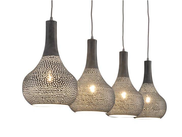 MIA Pendelleuchte mit 4 Leuchten, Material Metall, Kegel grau MIA Pendelleuchte mit 4 Leuchten, Material Metall, Kegel grau von Möbel-Eins