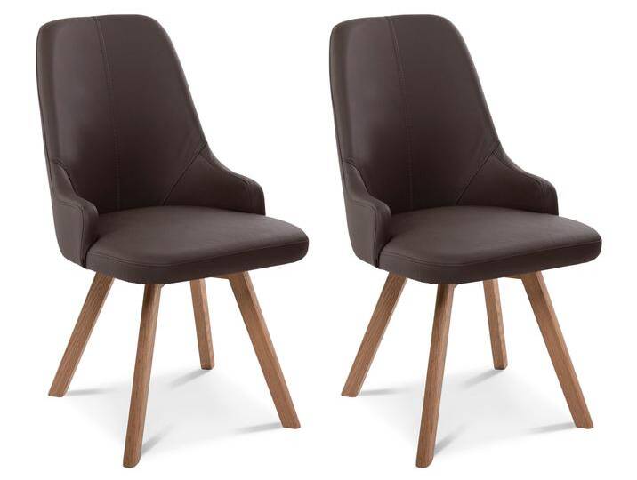 MIRINDA 2er SET Schalenstühle, Gestell Massivholz, mit MIRINDA 2er SET Schalenstühle, Gestell Massivholz, mit von Möbel-Eins
