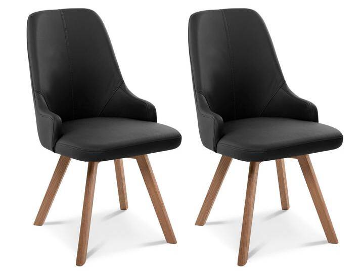 MIRINDA 2er SET Schalenstühle, Gestell Massivholz, ohne von Möbel-Eins