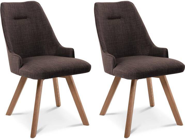 MIRINDA 2er SET Schalenstühle, Gestell Massivholz, ohne MIRINDA 2er SET Schalenstühle, Gestell Massivholz, ohne von Möbel-Eins