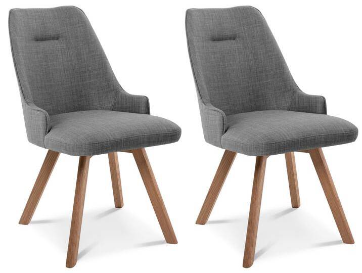 MIRINDA 2er SET Schalenstühle, Gestell Massivholz, ohne MIRINDA 2er SET Schalenstühle, Gestell Massivholz, ohne von Möbel-Eins