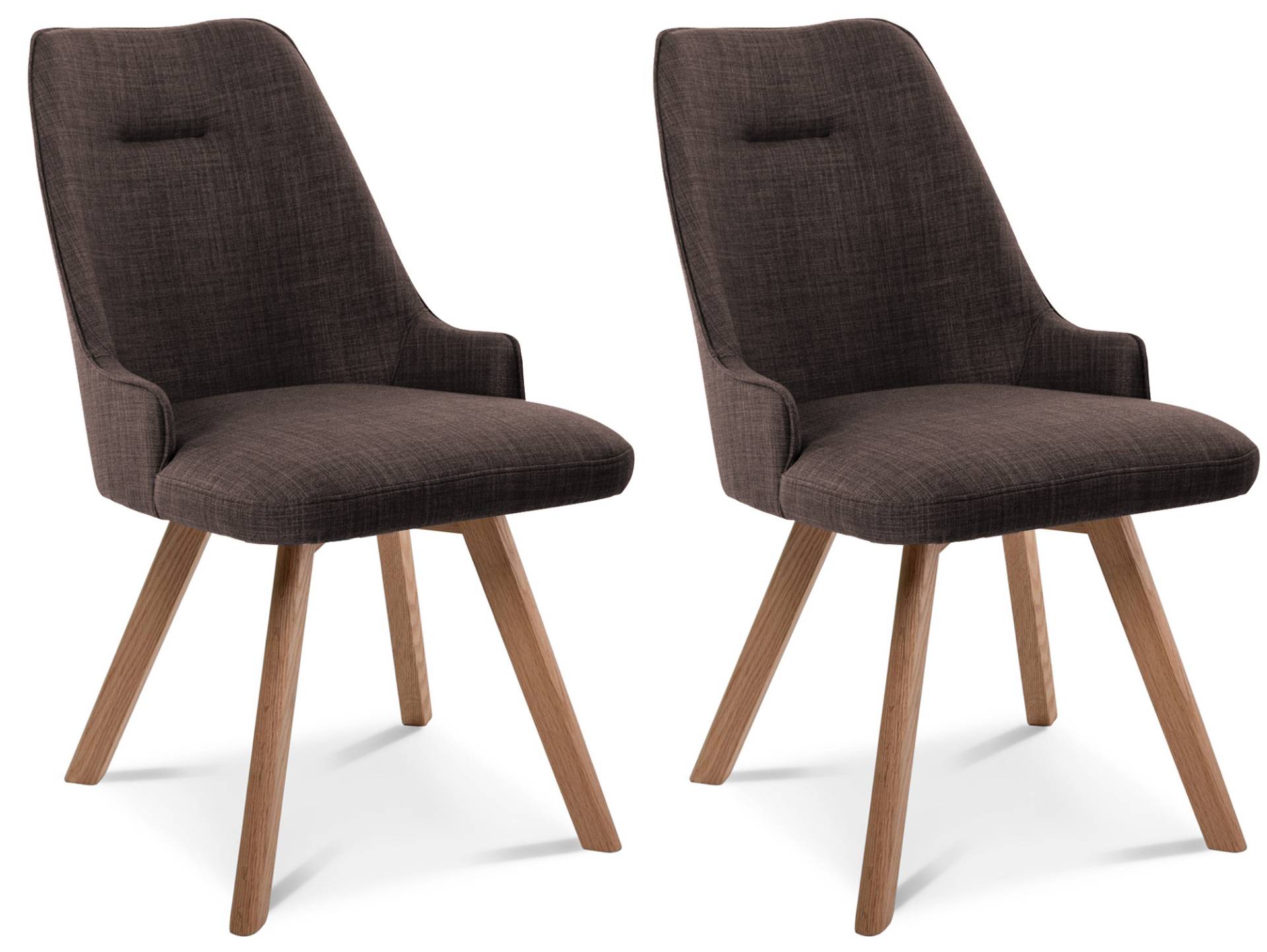 MIRINDA 2er SET Schalenstühle, Gestell Massivholz MIRINDA 2er SET Schalenstühle, Gestell Massivholz von Möbel-Eins