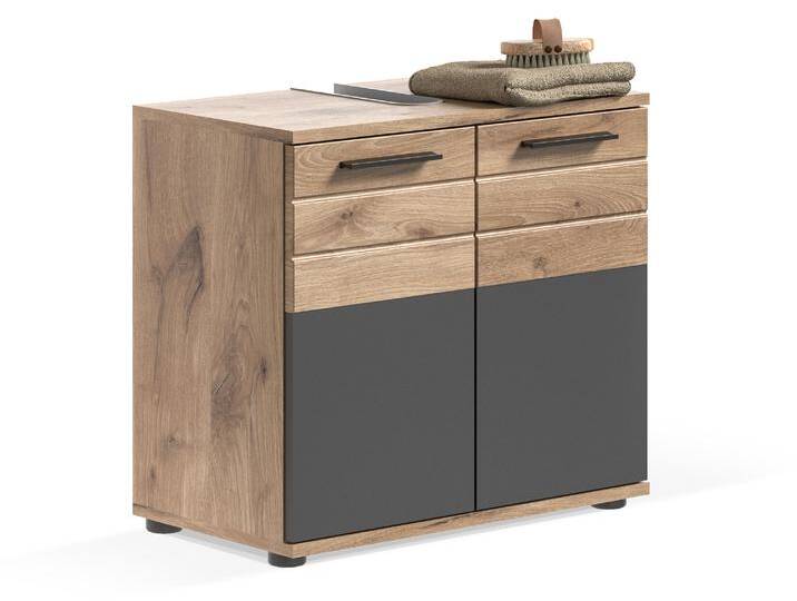 MORANO Waschbeckenunterschrank, Material Dekorspanplatte, Nox von Möbel-Eins