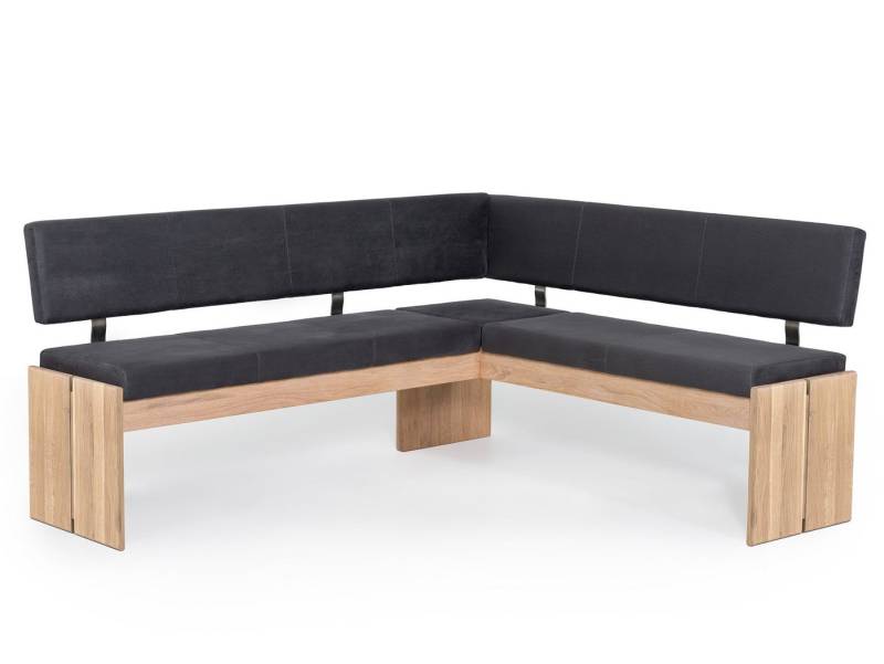 Moebel-Eins Eckbank, SIRION Eckbank mit Truhe aus Eiche, Material Massivholz/Bezug Mikrofaser von Moebel-Eins