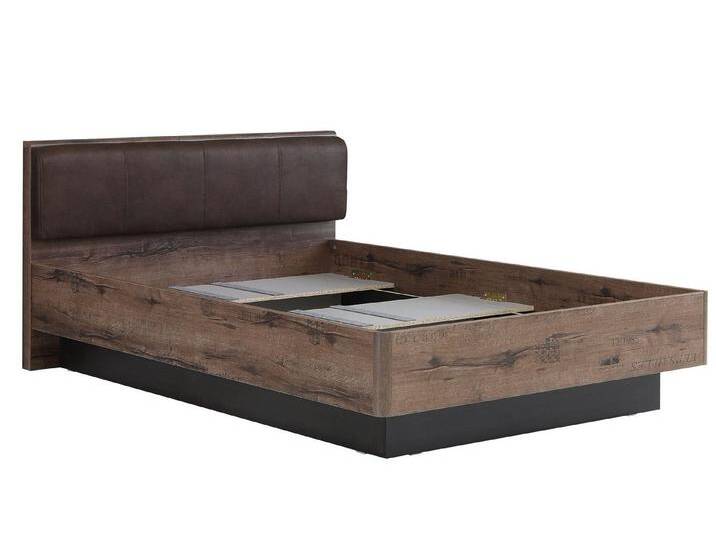 Moebel-Eins Kinderbett, JESOLO Jugendbett / Bettanlage, Material Dekorspanplatte, schlammeichefarbig, 140 x 200 cm von Möbel-Eins