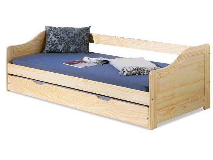 Moebel-Eins Kinderbett LENNI Tandemliege, Material Massivholz, Kiefer, LENNI Tandemliege, Material Massivholz, Kiefer, Kiefer natur lackiert von Möbel-Eins