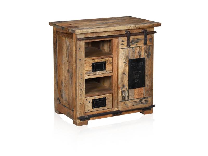 Moebel-Eins Kommode, BRISTOL Sideboard VI, Material Massivholz, Mango rustikal von Moebel-Eins