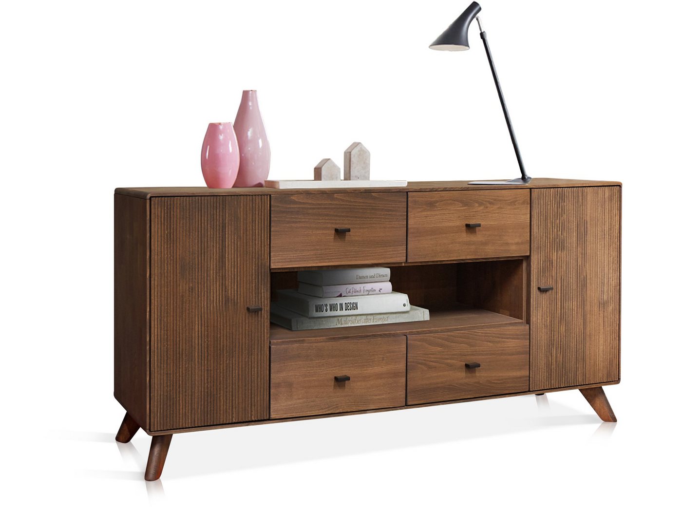 Moebel-Eins Kommode, JAKARTA Sideboard II, Material Massivholz, Kernbuche Tabak geölt von Moebel-Eins