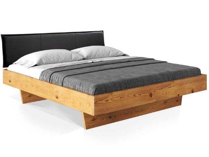 Moebel-Eins Massivholzbett, CURBY Wangenbett mit Polster-Kopfteil, Material Massivholz, rustikale Altholzoptik, Fichte gebürstet, 90 x 200 cm Moebel-Eins Massivholzbett, CURBY Wangenbett mit Polster-Kopfteil, Material Massivholz, rustikale Altholzoptik, Fichte gebürstet, 90 x 200 cm von Möbel-Eins