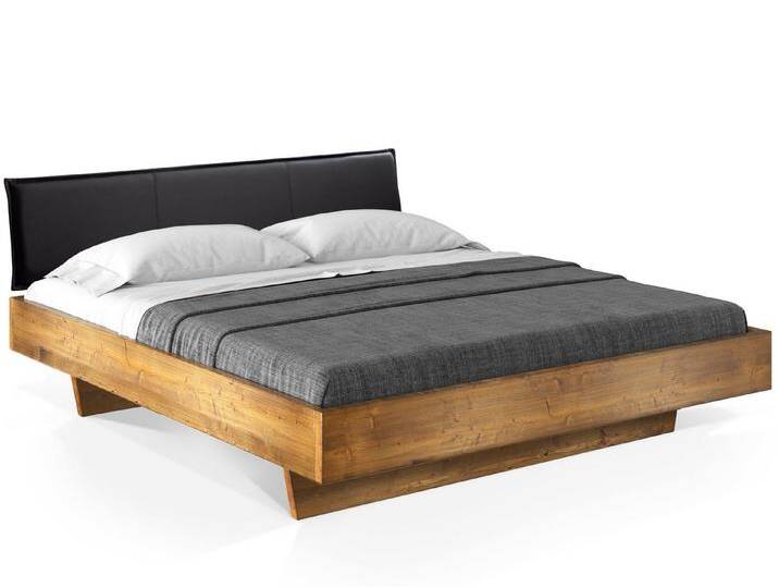 Moebel-Eins Massivholzbett, CURBY Wangenbett mit Polster-Kopfteil, Material Massivholz, rustikale Altholzoptik, Fichte gebürstet, 90 x 200 cm Moebel-Eins Massivholzbett, CURBY Wangenbett mit Polster-Kopfteil, Material Massivholz, rustikale Altholzoptik, Fichte gebürstet, 90 x 200 cm von Möbel-Eins