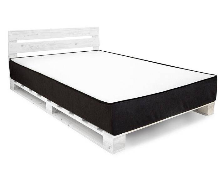 Moebel-Eins Massivholzbett, PALETTI Massivholzbett / Palettenbett inklusive Kopfteil und MOODY Matratze, 90 x 200 cm, Fichte weiss Moebel-Eins Massivholzbett, PALETTI Massivholzbett / Palettenbett inklusive Kopfteil und MOODY Matratze, 90 x 200 cm, Fichte weiss von Möbel-Eins