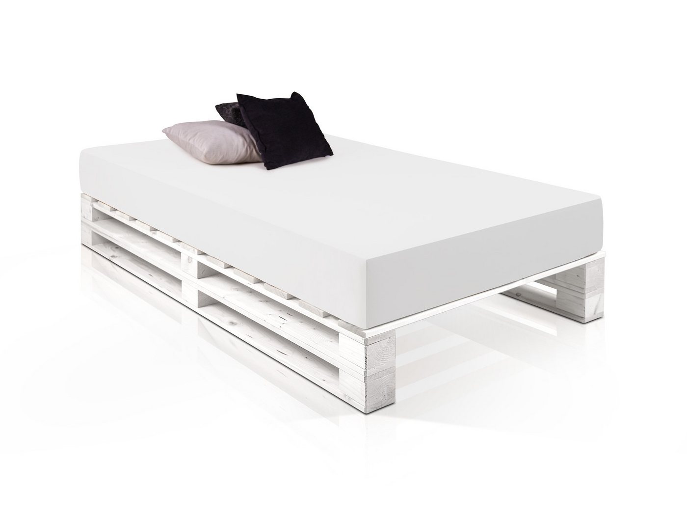 Moebel-Eins Massivholzbett PALETTI DUO Massivholzbett / Palettenbett, PALETTI DUO Massivholzbett / Palettenbett Moebel-Eins Massivholzbett PALETTI DUO Massivholzbett / Palettenbett, PALETTI DUO Massivholzbett / Palettenbett von Moebel-Eins