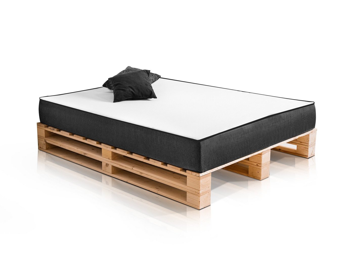 Moebel-Eins Massivholzbett PALETTI DUO Massivholzbett / Palettenbett, PALETTI DUO Massivholzbett / Palettenbett Moebel-Eins Massivholzbett PALETTI DUO Massivholzbett / Palettenbett, PALETTI DUO Massivholzbett / Palettenbett von Moebel-Eins