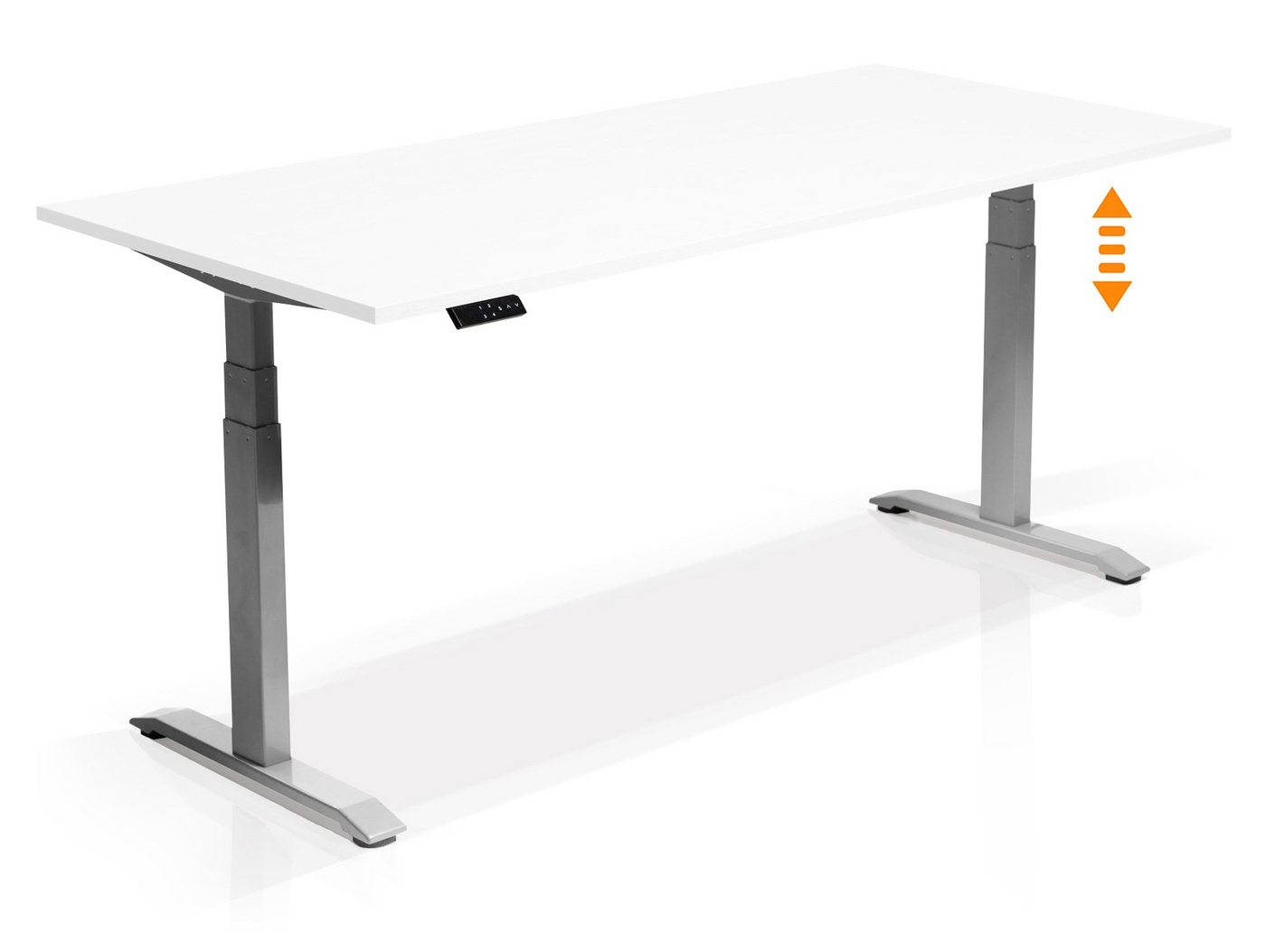 Moebel-Eins Schreibtisch, OFFICE ONE elektrisch höhenverstellbarer Schreibtisch / Stehtisch, Material Dekorspanplatte von Moebel-Eins