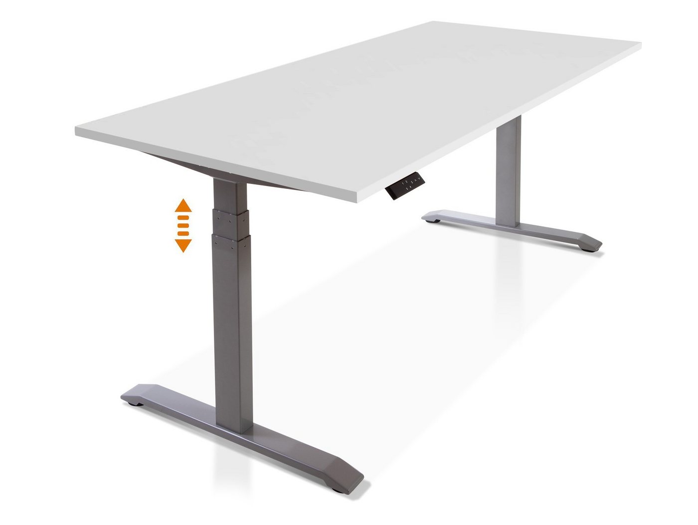 Moebel-Eins Schreibtisch, PRONTO elektrisch höhenverstellbarer Schreibtisch / Stehtisch, Material Dekorspanplatte von Moebel-Eins