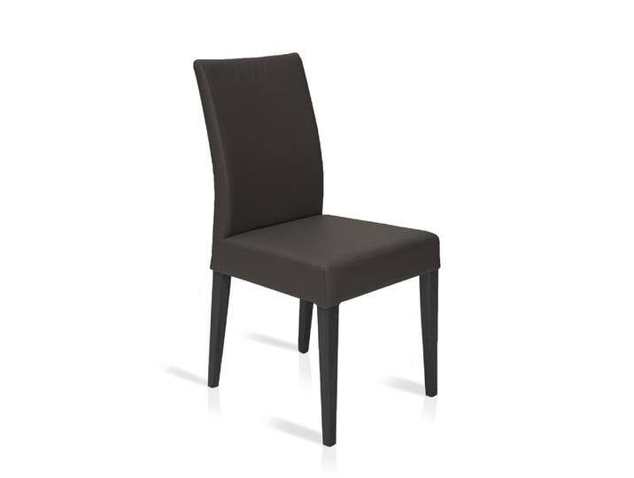 NASHVILLE Polsterstuhl, Gestell Massivholz, Bezug Echtleder von Möbel-Eins