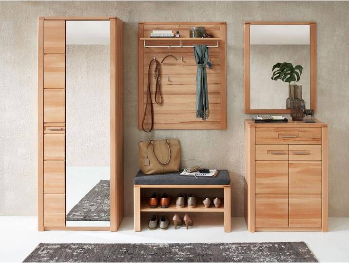 NESTOR ONE Garderobenset I, Material Teilmassiv, Kernbuche von Möbel-Eins