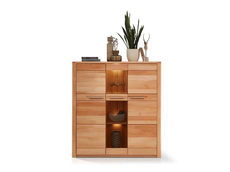 NESTOR ONE Highboard, Material Teilmassiv, Kernbuche lackiert von Möbel-Eins