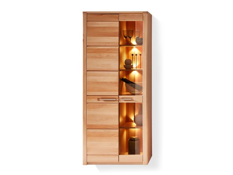 NESTOR ONE Vitrine, Material Teilmassiv, Kernbuche lackiert von Möbel-Eins
