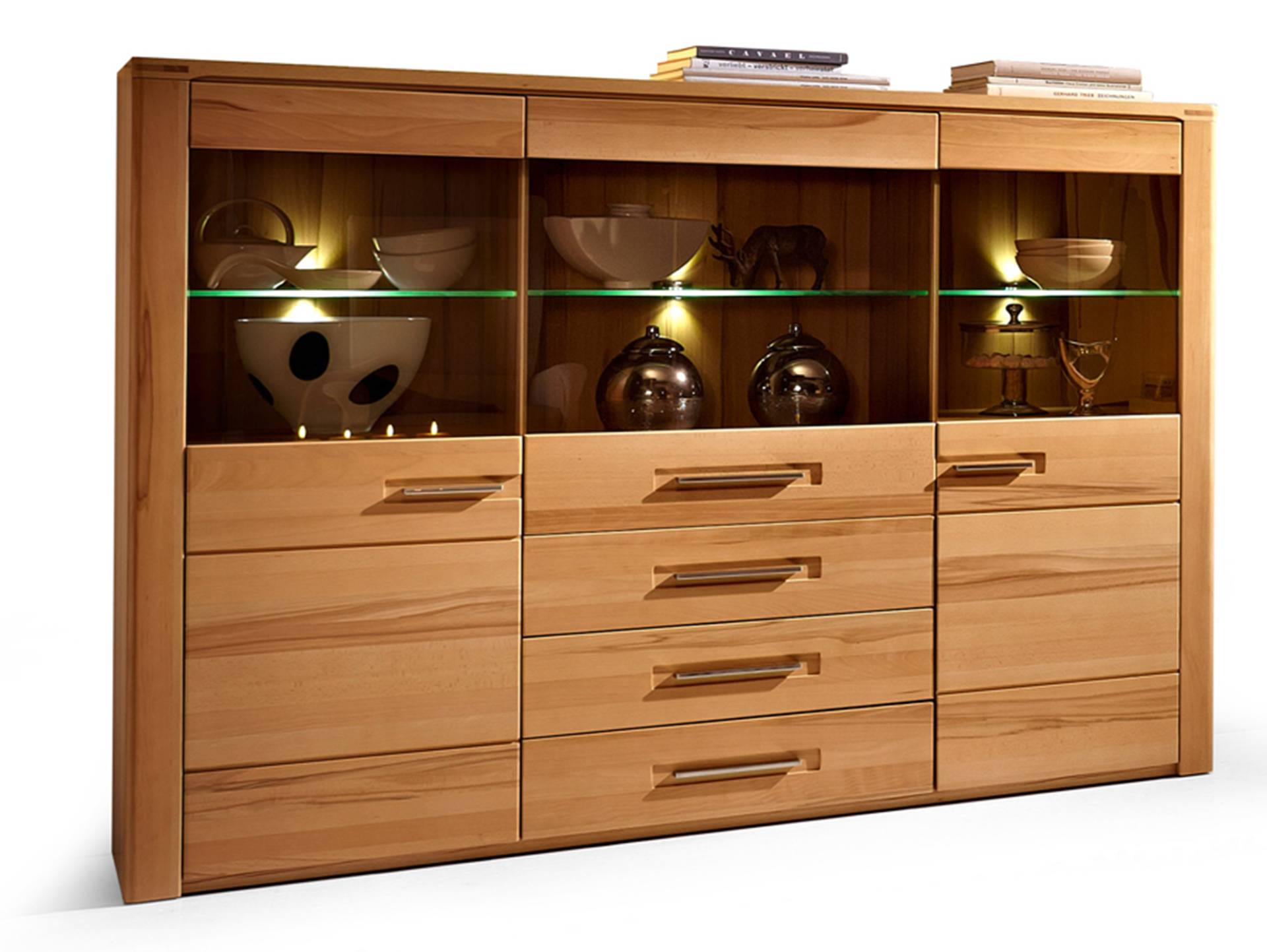 NESTOR PLUS Highboard, Material Teilmassiv, Kernbuche lackiert von Möbel-Eins