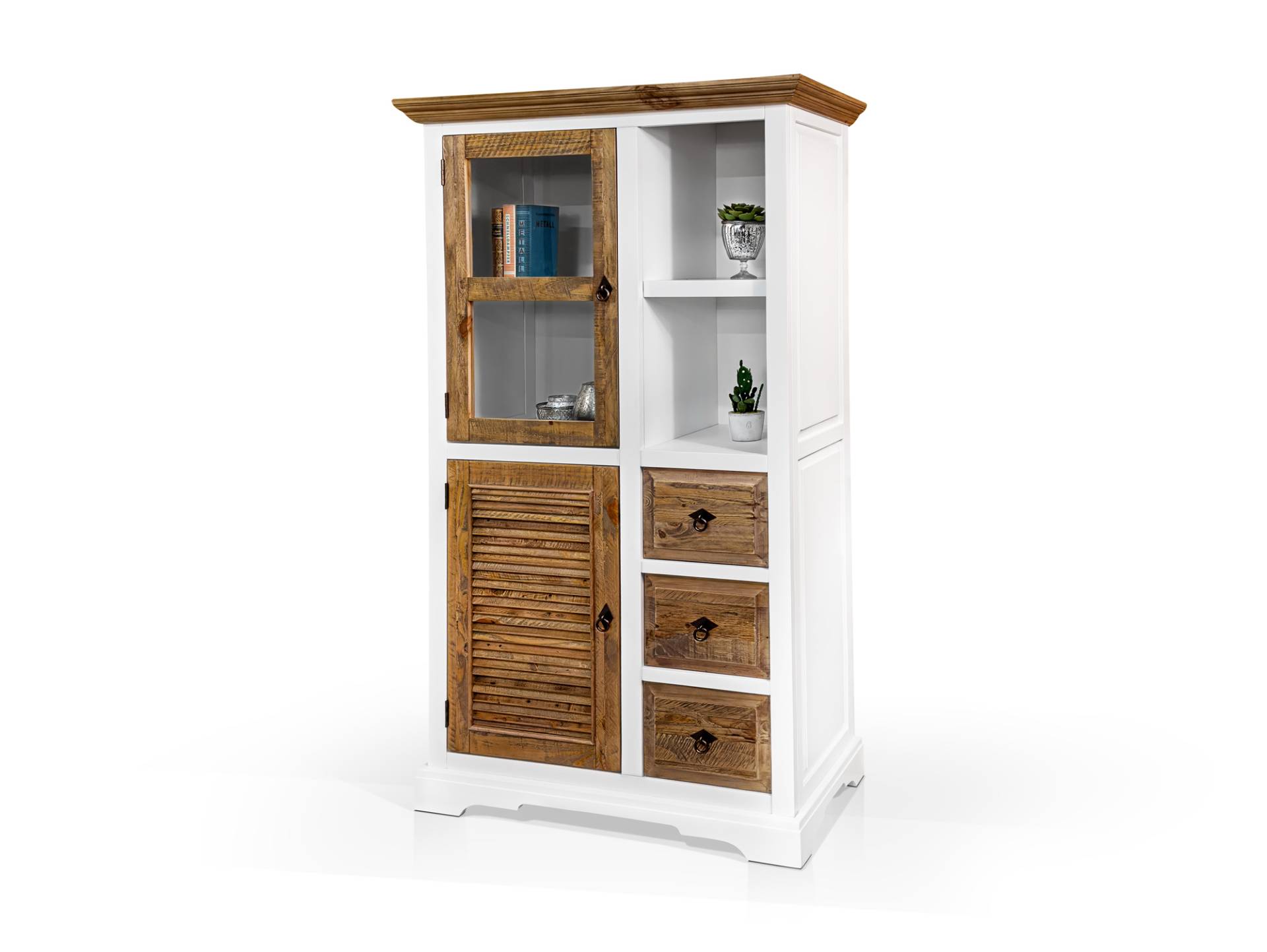 NOTTINGHAM Highboard, recyceltes Altholz, teilmassiv von Möbel-Eins