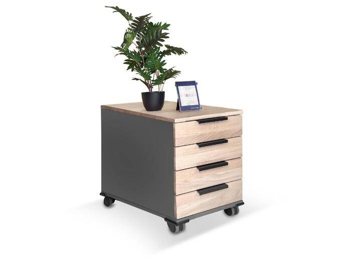 OFFICE OAK Rollcontainer, Material teilmassiv, Eiche / von Möbel-Eins