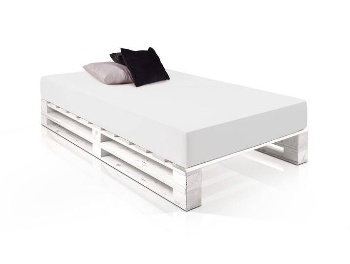 PALETTI DUO Massivholzbett / Palettenbett, 120 x 200 cm PALETTI DUO Massivholzbett / Palettenbett, 120 x 200 cm von Möbel-Eins