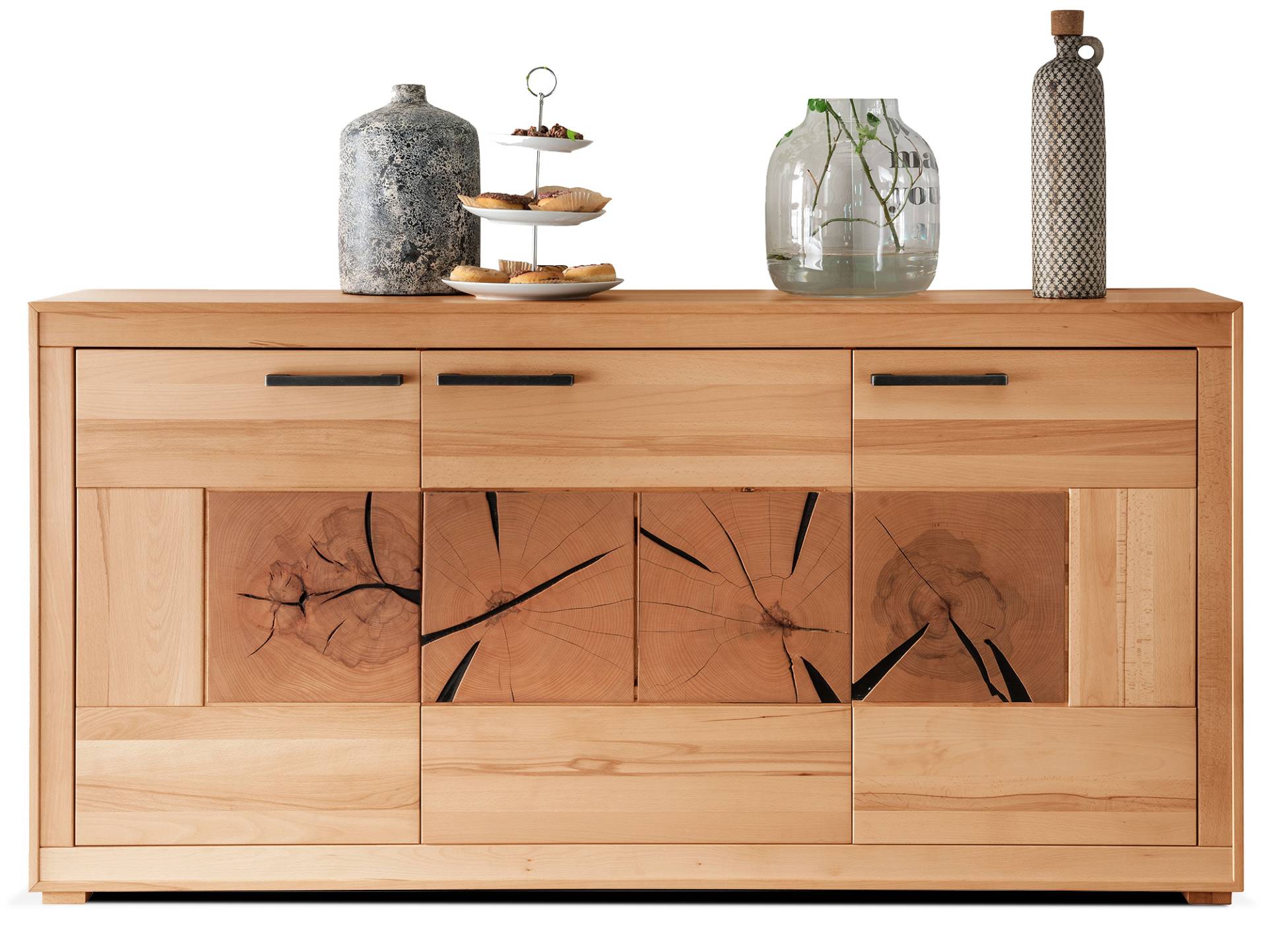 PASSERO Sideboard I, Material Massivholz, Kernbuche geölt von Möbel-Eins