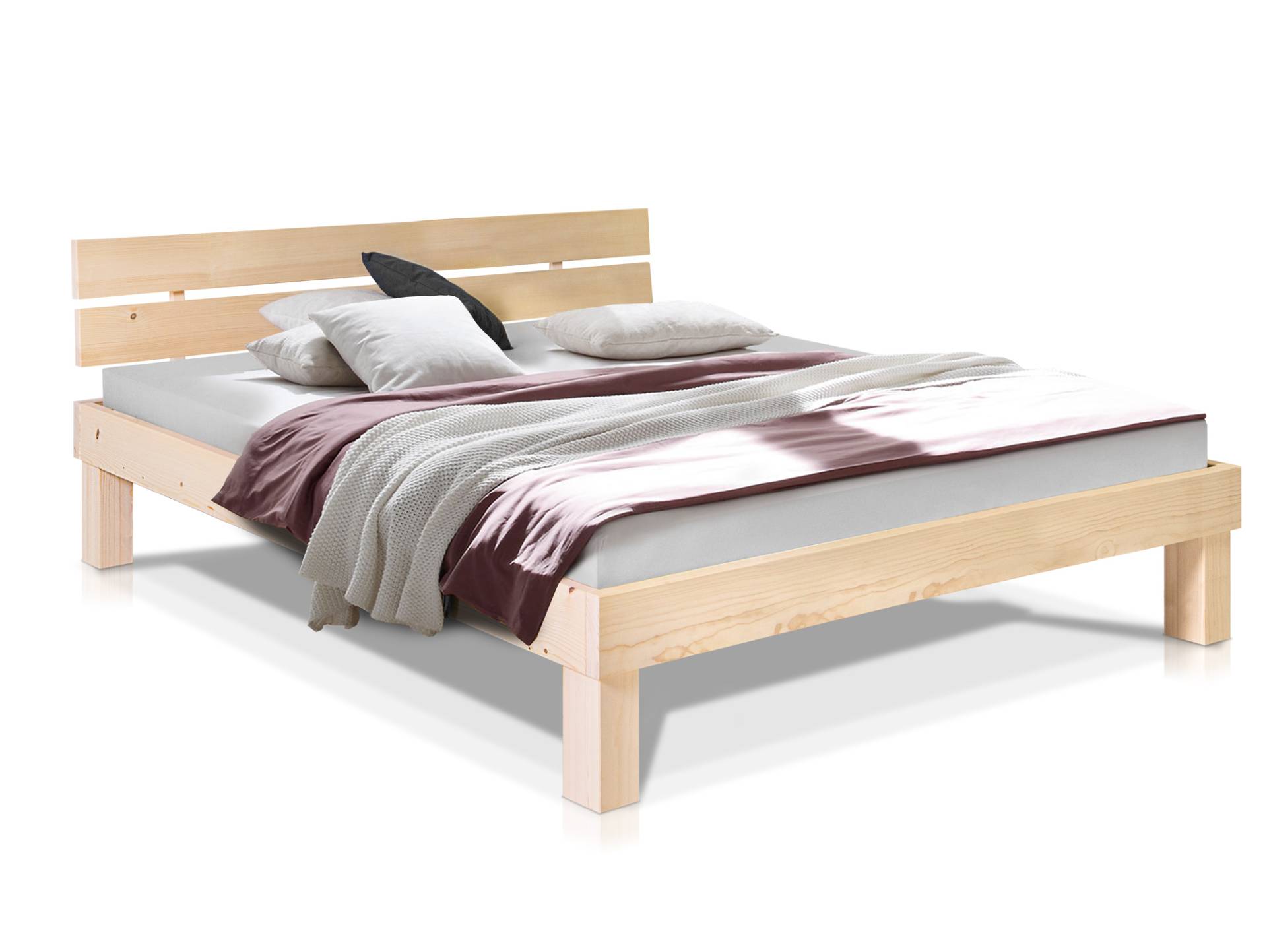 PUMBA Massivholzbett mit Kopfteil, Material Massivholz, Fichte PUMBA Massivholzbett mit Kopfteil, Material Massivholz, Fichte von Möbel-Eins