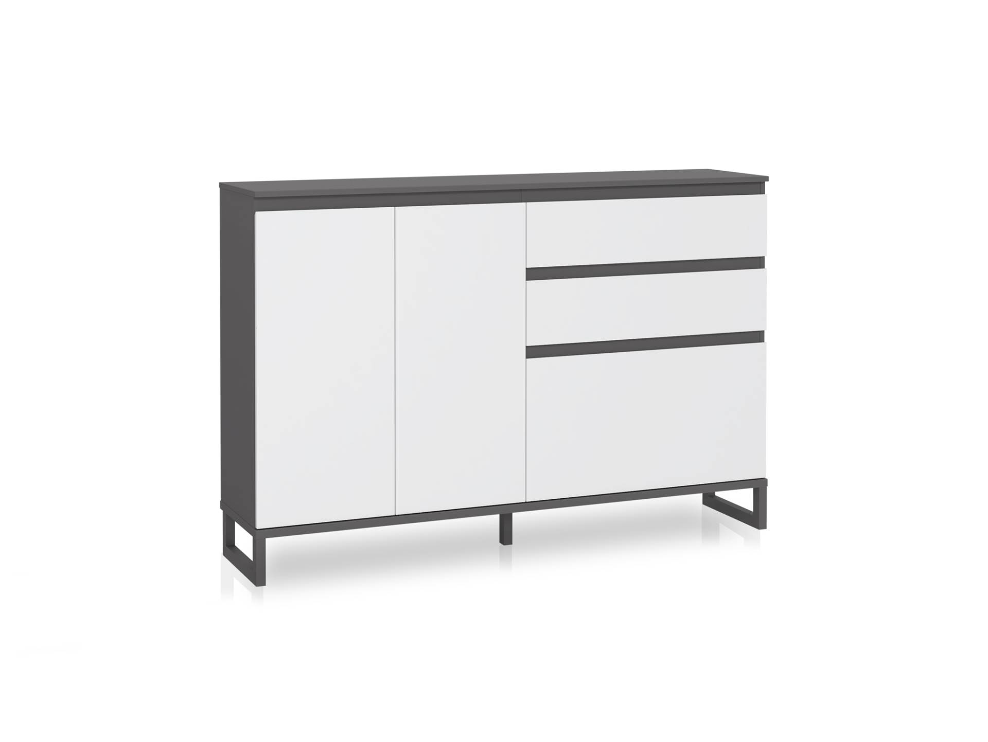 QUANDRO Schuhschrank I, Material Dekorspanplatte, dunkelgrau / lichtgrau QUANDRO Schuhschrank I, Material Dekorspanplatte, dunkelgrau / lichtgrau von Möbel-Eins