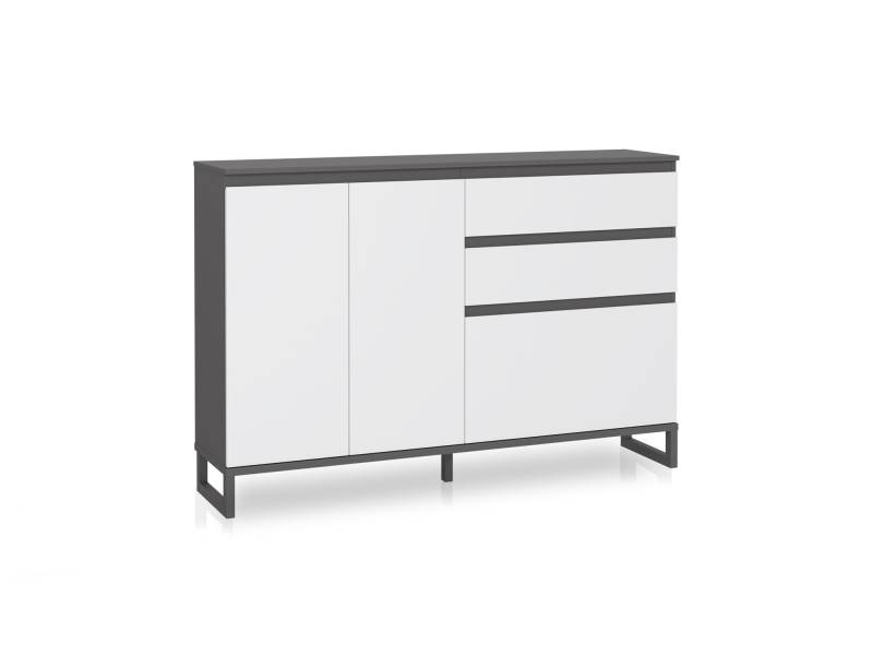 QUANDRO Schuhschrank I, Material Dekorspanplatte, dunkelgrau / lichtgrau von Möbel-Eins