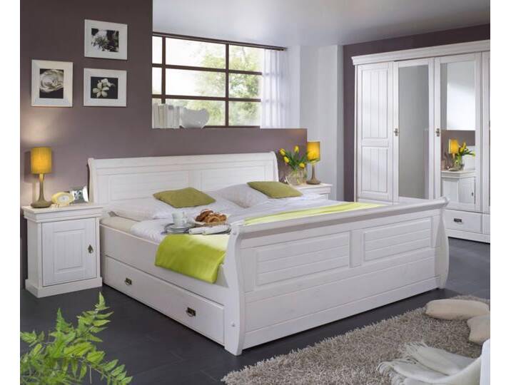 ROMAN Massivholzbett Kiefer weiss, 140 x 200 ROMAN Massivholzbett Kiefer weiss, 140 x 200 von Möbel-Eins