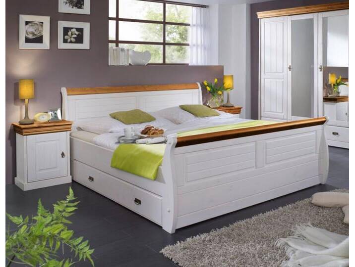 ROMAN Massivholzbett Kiefer weiss, 140 x 200 ROMAN Massivholzbett Kiefer weiss, 140 x 200 von Möbel-Eins