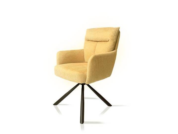 SADY Polsterstuhl mit Armlehnen, Gestell Metall schwarz / von Möbel-Eins