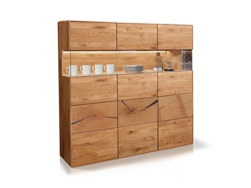 SARRAGOSSA Highboard III, Material Massivholz, Wildeiche geölt von Möbel-Eins