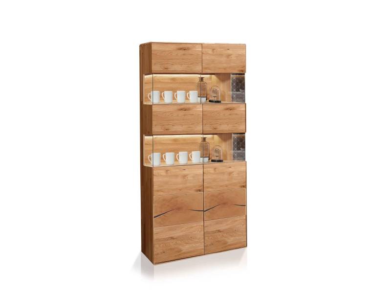 SARRAGOSSA Vitrine II, Material Massivholz, Wildeiche geölt von Möbel-Eins