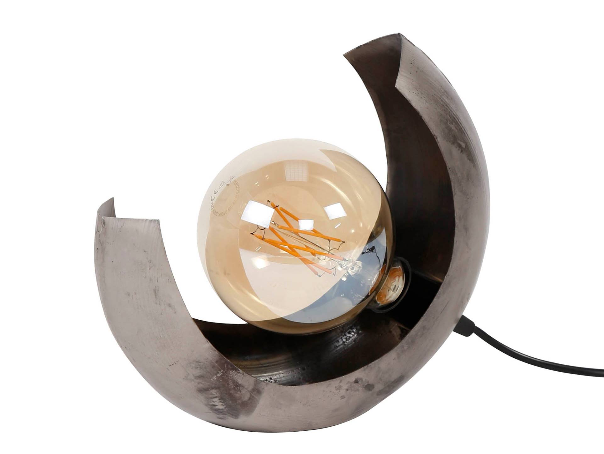 SCHILA Tischlampe, Material Metall, Antikgrau von Möbel-Eins