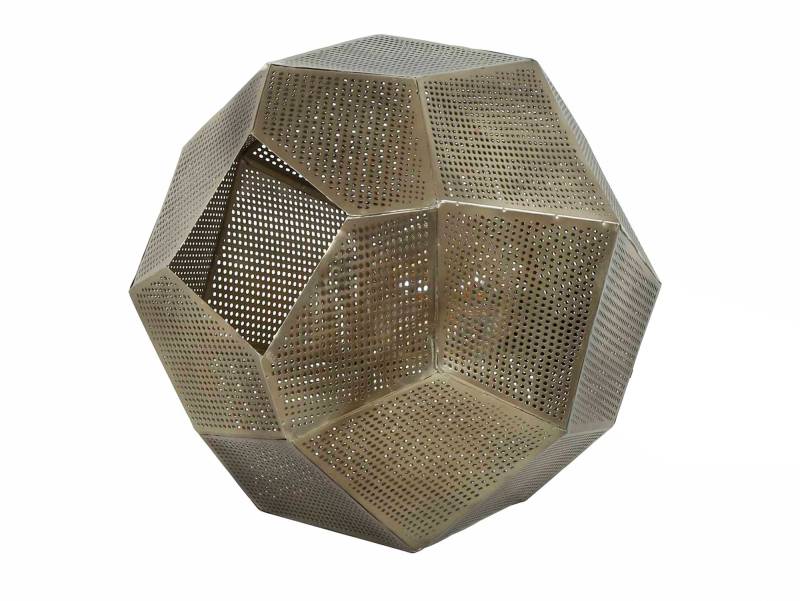 SHILO Tischlampe, Hexagon, Metall Kupferfarbig von Möbel-Eins