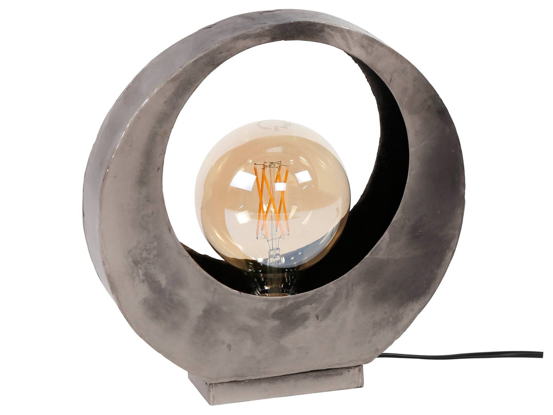SILINA Tischlampe, Material Metall, Antikgrau von Möbel-Eins