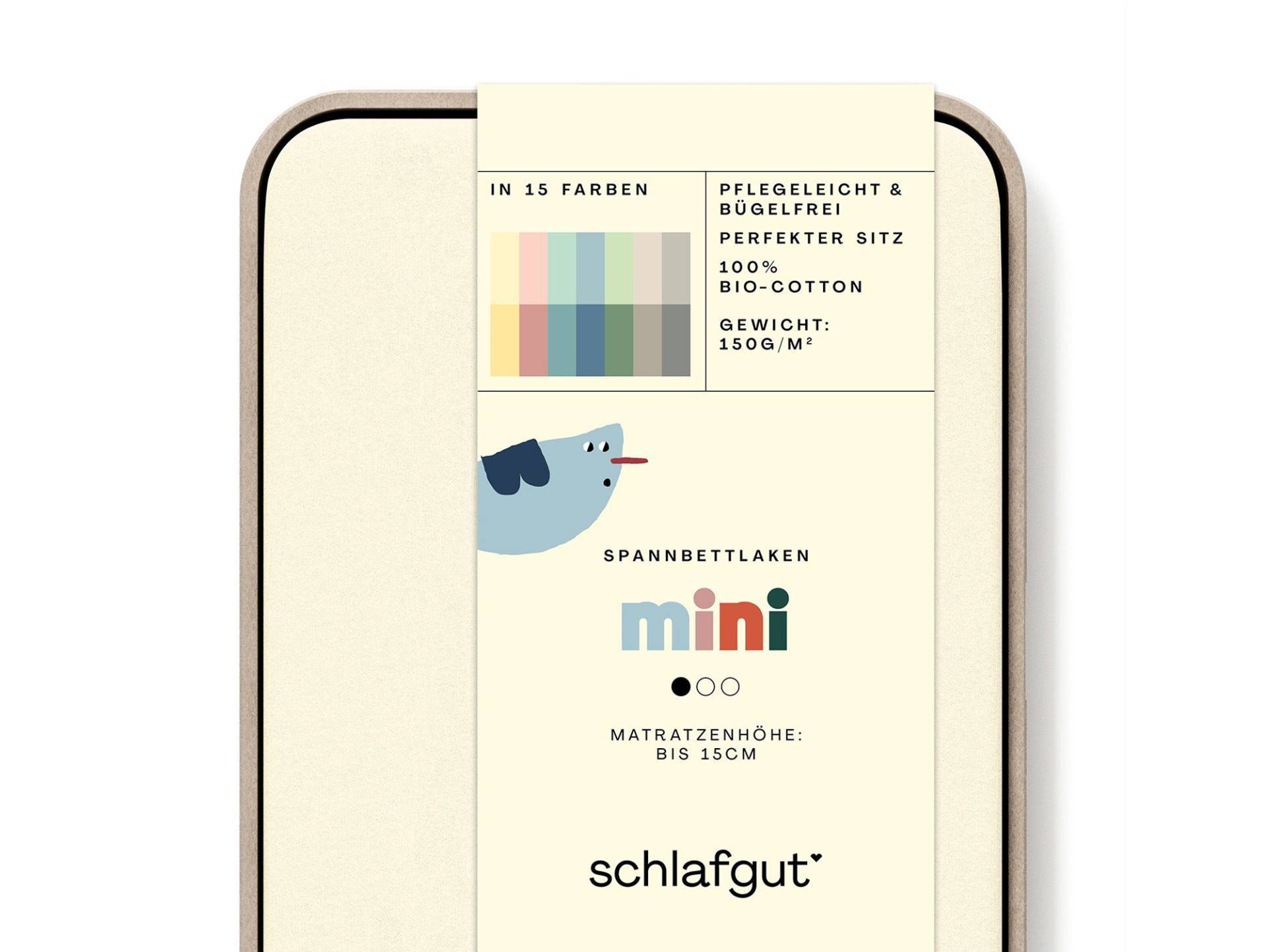 Schlafgut MINI Spannbetttuch / Spannbettlaken für Baby-Matratze, 60x120 - 140x70 cm,100% Baumwolle Schlafgut MINI Spannbetttuch / Spannbettlaken für Baby-Matratze, 60x120 - 140x70 cm,100% Baumwolle von Möbel-Eins