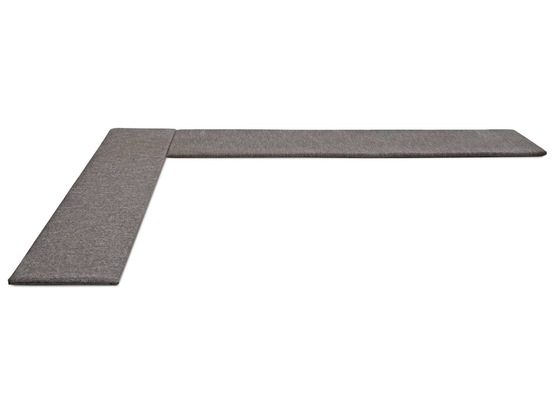 Sitzkissensatz für Eckbank CURBY 224x167 cm Stoff grau von Möbel-Eins