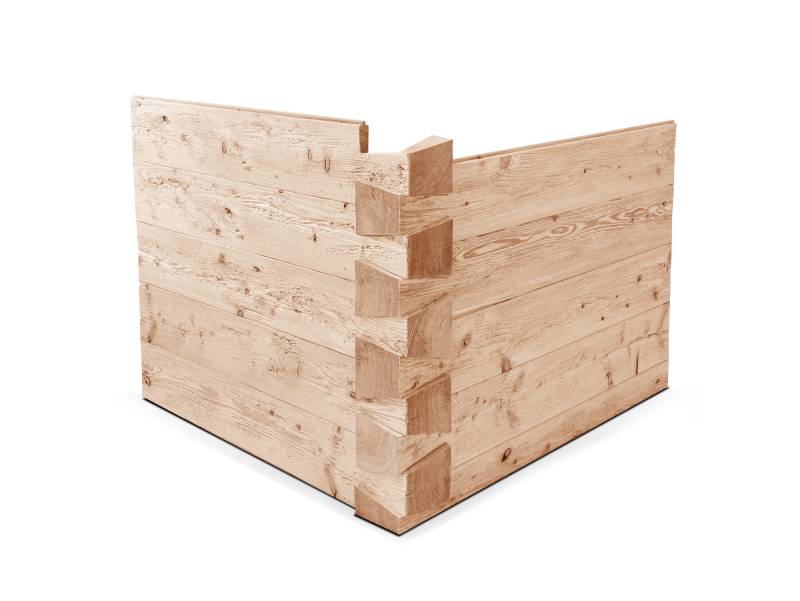 TIROLERSCHROT Blockwandschalung / Nut- und Federbrett / Schalungsbrett, Material Massivholz, gehackt / gebürstet von Möbel-Eins
