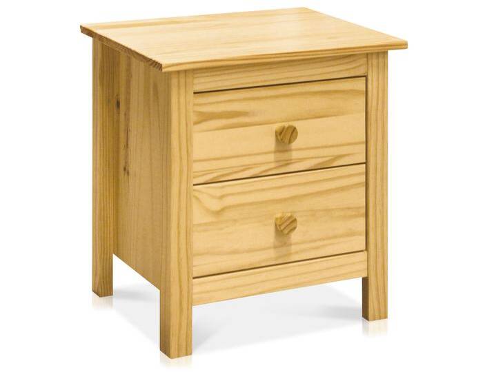 TOBINO Nachtkommode mit 2 Schubladen, Material Massivholz von Möbel-Eins
