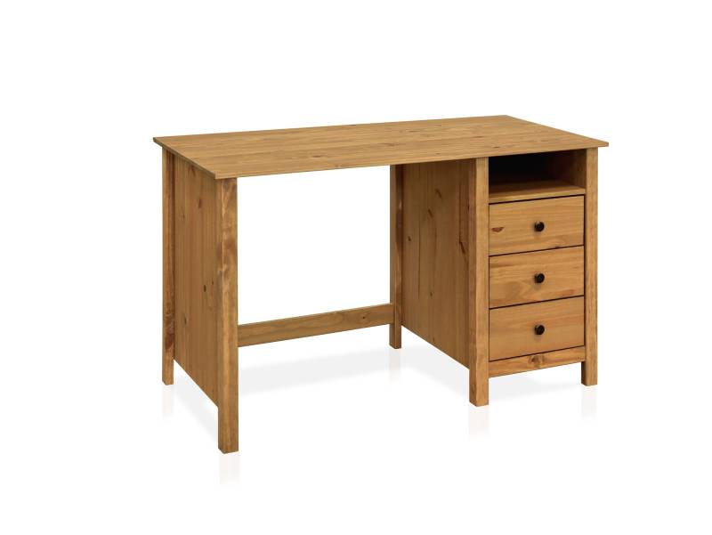 TOBINO Schreibtisch, Material Massivholz, Kiefer gewachst von Möbel-Eins