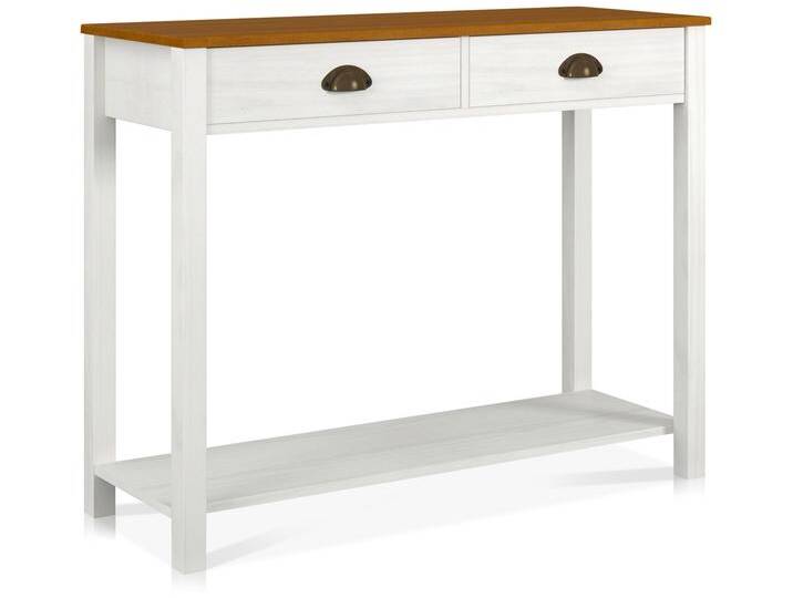 TRICO Konsolentisch, Material Massivholz, weiss / eichefarbig TRICO Konsolentisch, Material Massivholz, weiss / eichefarbig von Möbel-Eins