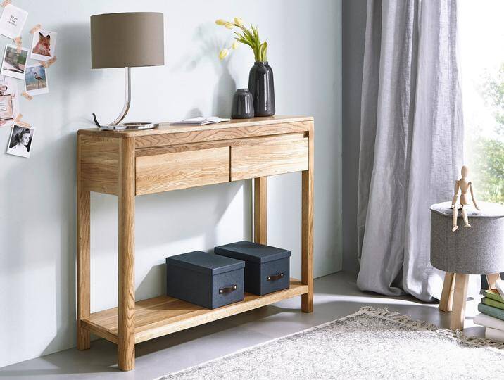 VERONA Konsolentisch, Material Massivholz, Wildeiche geölt VERONA Konsolentisch, Material Massivholz, Wildeiche geölt von Möbel-Eins